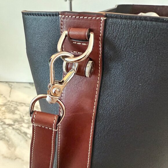 Ralph Lauren Men's Navy Blue Leather Darwin Tote, retail $2200 - Picture 8 of 15